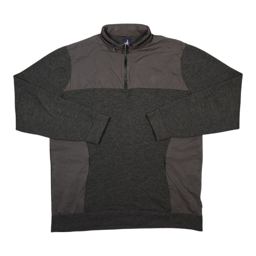 Johnnie O Merino Wool Knit 1/4 Zip Pullover Mens XL‎